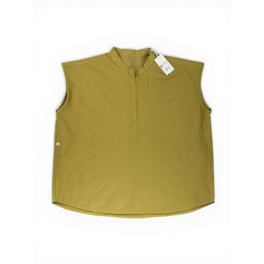 Figs Rafaela Oversized Scrub Top Women's Size XL Green Khaki NWT